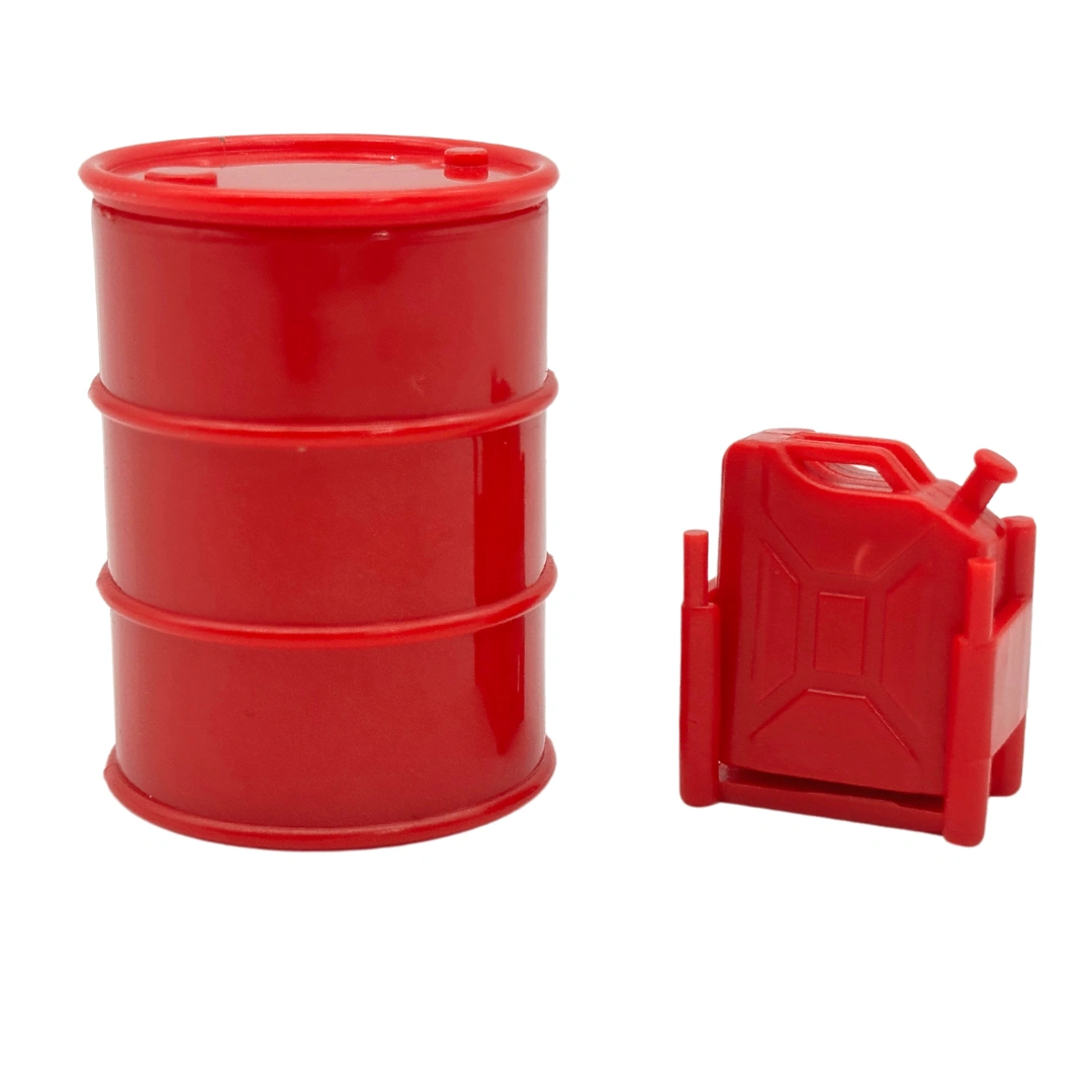 RC Crawler Fuel Tanks: 1/24 & 1/18 Scale Jerry Can & Oil Drum - Red!